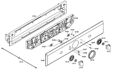 Control Panel Diagram and Parts List for POMW30101  Thermador Microwave