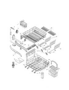 Racks Diagram and Parts List for SHI6805UC 11 Bosch Dishwasher