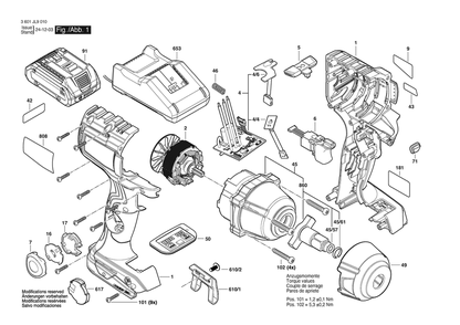 Part Location Diagram of 1600A02R8K Bosch Tool SEPARATOR