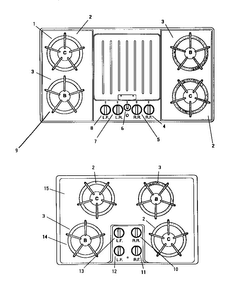 Section 13 Diagram and Parts List for SGNCV36GB  Thermador Cooktop