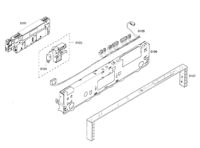 Control Panel Diagram and Parts List for DWHD94EP 48 Thermador Dishwasher