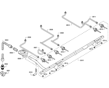 Part Location Diagram of 00618024 Bosch TUBE