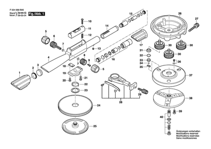 Section 1 Diagram and Parts List for 54-135N F034068B05 Bosch Laser Level
