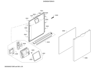 Part Location Diagram of 00778149 Bosch DOOR-OUTER