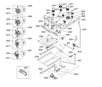 Valve Assy Diagram and Parts List for HGS3063UC 03 Bosch Range