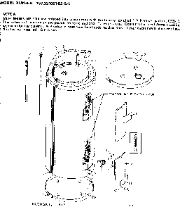 Non-functional Replacement Parts Diagram and Parts List for 153321661  Kenmore Water Heater