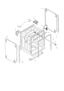 Tank Assembly Diagram and Parts List for SHU3016UC 06 Bosch Dishwasher