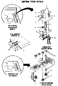 Control Panel Details Diagram and Parts List for CCV36  Thermador Cooktop