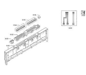 Control Panel Diagram and Parts List for SGV68U53UC B4 Bosch Dishwasher