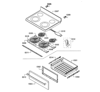 Part Location Diagram of 00701049 Bosch SURFACE BURNER