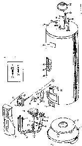 Replacement Parts Diagram and Parts List for 153337310  Kenmore Water Heater