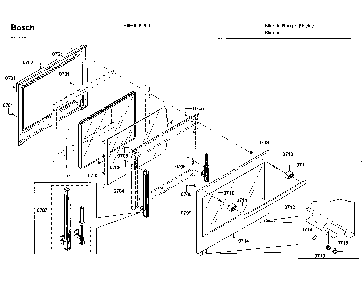 Door asy Diagram and Parts List for HIIP054U 04 Bosch Range