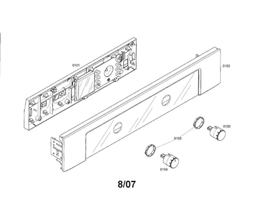 Fascia Panel Diagram and Parts List for HBL3320UC 01 Bosch Wall Oven