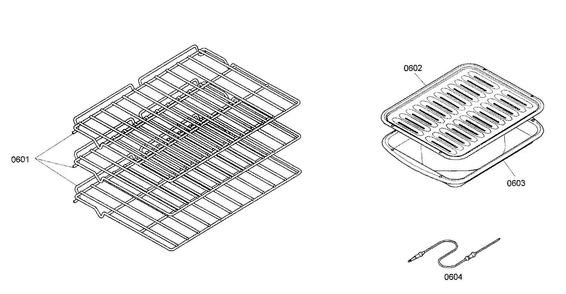 Accessories Diagram and Parts List for HBN5420UC 01 Bosch Wall Oven