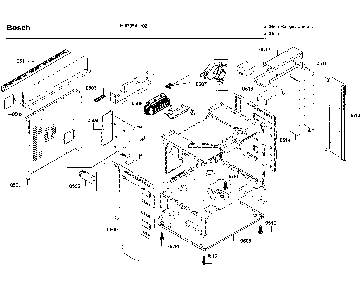 Cavity asy 2 Diagram and Parts List for HIIP054U 02 Bosch Range