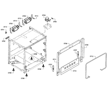 Cabinet Assy Diagram and Parts List for PRD304GHU 09 Thermador Range