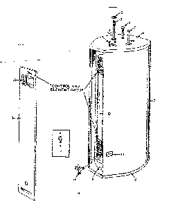 Non-functional Replacement Parts Diagram and Parts List for 153324410  Kenmore Water Heater