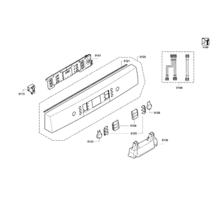 Control Panel Diagram and Parts List for SGE63E15UC 72 Bosch Dishwasher