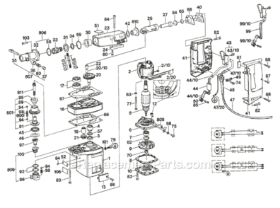 Page A Diagram and Parts List for 11203 0611203034 Bosch Demolition Hammer