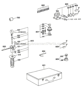 Page B Diagram and Parts List for 11203 0611203034 Bosch Demolition Hammer