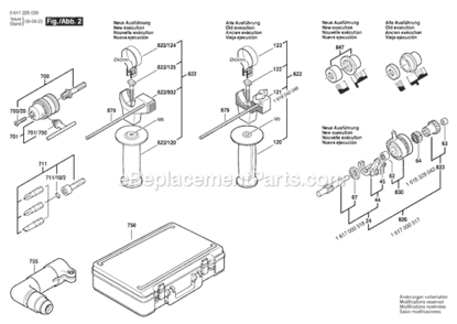 Page B Diagram and Parts List for 11226 0611226039 Bosch Demolition Hammer