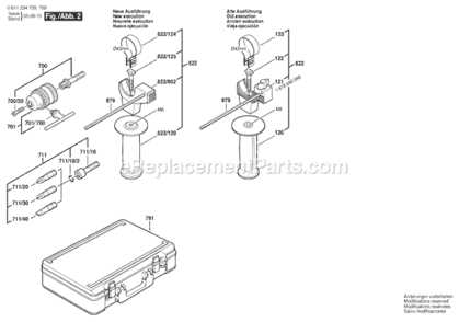 Page B Diagram and Parts List for 11234VSR 0611234769 Bosch Demolition Hammer