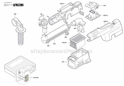 Part Location Diagram of 1619P04548 Bosch Tool SEAL