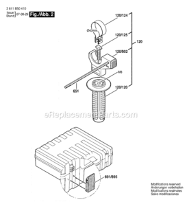 Part Location Diagram of 1615438431 Bosch Tool LOCK