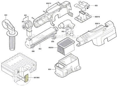 Part Location Diagram of 1619P04479 Bosch Tool FILTER