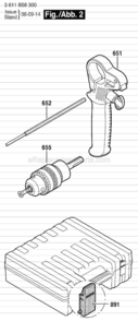 Part Location Diagram of 2609005615 Bosch Tool DEPTH-GAUGE