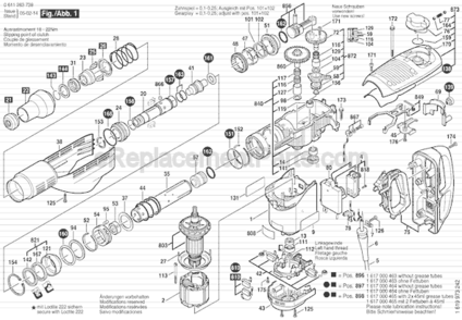 Part Location Diagram of 1612026100 Bosch Tool KNOB
