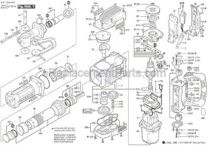 Part Location Diagram of 1613349021 Bosch Tool HEXAGON NUT