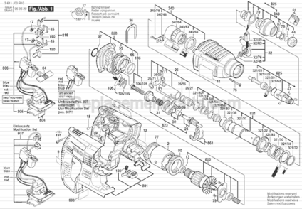 Part Location Diagram of 1617000884 Bosch Tool TOOTHED SHAFT