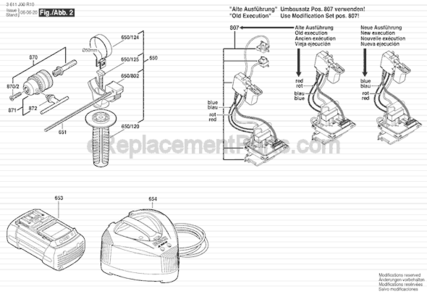 Page B Diagram and Parts List for 11536VSR 3611J00R10 Bosch Demolition Hammer
