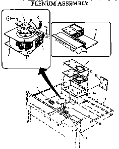 Plenum Assembly Diagram and Parts List for CT130N-03  Thermador Wall Oven