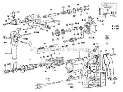 Page A Diagram and Parts List for 1198VSR  Bosch Electric Drill