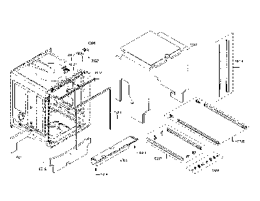 Tub/trim Diagram and Parts List for SHS863WD2N 01 Bosch Dishwasher