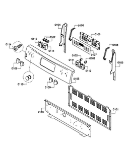 Control Panel Diagram and Parts List for HES3053U 07 Bosch Range