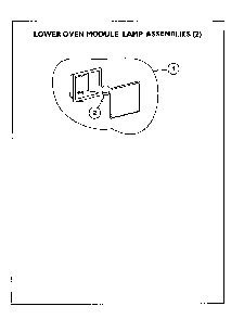 Lower Oven Module Lamp Assemblies Diagram and Parts List for CM302B  Thermador Range