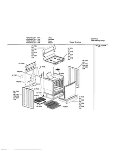 Range Structure Diagram and Parts List for HGS247UC 01 Bosch Range