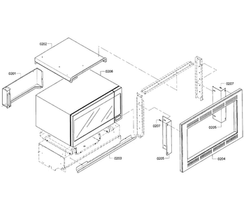 Trim Kit Diagram and Parts List for HBL8750UC 11 Bosch Microwave Oven Combo