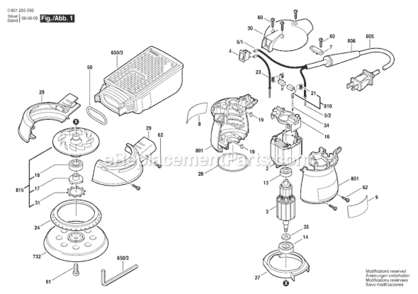 Part Location Diagram of 2610913917 Bosch Tool SWITCH