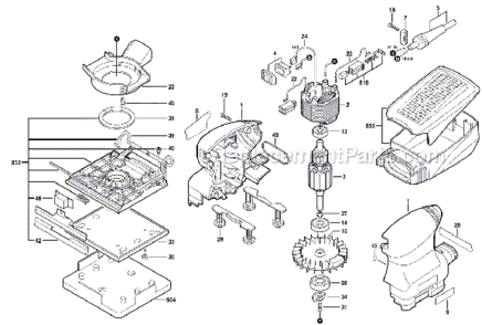 Page A Diagram and Parts List for 1297DK  Bosch Sander Polisher