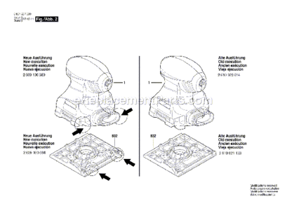Page B Diagram and Parts List for 1297DK  Bosch Sander Polisher