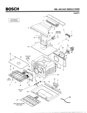 02 - CAVITY Diagram and Parts List for HBL445AUC(FD8202-)  Bosch 