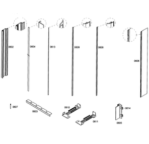 Framing Diagram and Parts List for T18ID80NRP 99 Thermador Freezer