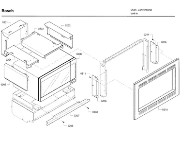 Frame-microwave Diagram and Parts List for HBL5760UC 09 Bosch Microwave