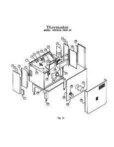 Drop-in Range (red30vqb(prior-9707)) (red30vqrs(prior-9708)) (red30vqw(prior-9708)) Diagram and Parts List for RED30VQW PRIOR-9708 Thermador Range