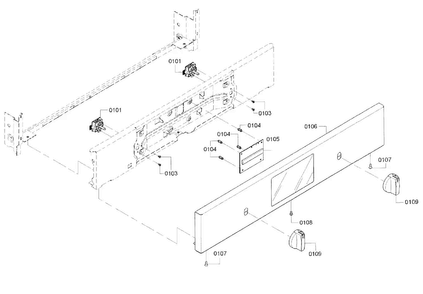 Control Panel Diagram and Parts List for HBL5551UC 01 Bosch Wall Oven