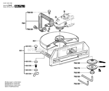 Page B Diagram and Parts List for 3452 3601J57D10 Bosch Worklight & Flashlight